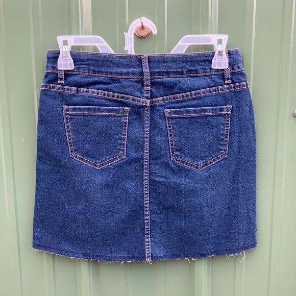 Girls Denim Distressed Skirts & Bermuda Vintage Straight High Rise Shorts Size L - Picture 3 of 15